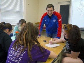 Jake Higgs, a math teacher at Arthur Voaden Secondary School in St. Thomas will be coaching the USA mixed doubles curling team in the upcoming Olympics in South Korea. (MIKE HENSEN, The London Free Press)