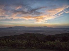 The view of the Ngorongoro Crater from the lodge situated at the crater?s rim. (RALPH BRIDGLAND/Special to The London Free Press)