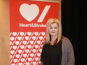 The Workplace Group's Noeleen Tyczynski spoke about her experience living through a heart attack, triple bypass surgery and her subsequent recovery at the Jan. 25 fundraiser breakfast.
CARL HNATYSHYN/SARNIA THIS WEEK