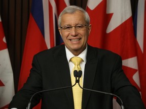 Ontario PC party leader Vic Fedeli speaks to the media at Queen's Park on Friday January 26, 2018. (Jack Boland, Postmedia Network)