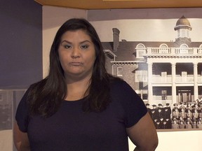 Kaley Rubin speaks about her experience as a child of a residential school survivor in the locally-produced documentary Aftershock. The film plays at Forest's Kineto Theatre on Feb. Admission is free. Photo courtesy of Wandering Mind Production. Handout/Postmedia Network