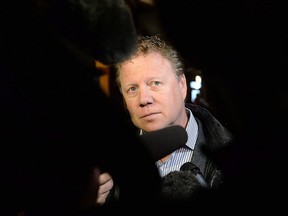 Rick Dykstra, then-president of the Ontario PC Party, arrives for a meeting to pick an interim leader to lead them into the June provincial election at Queen's Park in Toronto on Friday, Jan. 26, 2018. (THE CANADIAN PRESS/Nathan Denette)