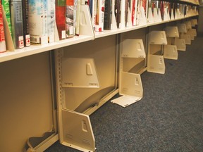 The Vulcan Municipal Library had a flood in the early morning hours of Jan. 2 from a water line. The east wall will need to have its drywall replaced. Jasmine O’Halloran Vulcan Advocate