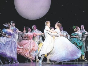 The wedding of the Prince (Louis Griffin) to Ella (Tatyana Lubov) is not the end of Rodgers and Hammerstein?s version of Cinderella.  Ella convinces her Prince to convert the kingdom to a democracy in the musical. (Photo by Carol Rosegg/SpeciaL to Postmedia News )