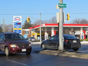 The intersection of London Road and Murphy Road showed the most collisions in Sarnia last year. The Sarnia Police Service recently released statistics from its 2017 collision reports. (Paul Morden/Sarnia Observer/Postmedia Network)