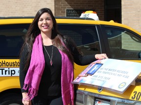 Melissa McGehee is the general manager of Yellow Cab, a Houston-based taxi company that partnered with the city to combat human trafficking by outfitting taxis with signs promoting the national human trafficking hotline and training drivers to spot the potential signs of the crime. (DALE CARRUTHERS/THE LONDON FREE PRESS)