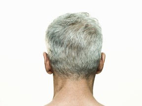 Man grey hair