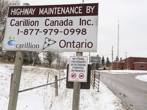 Carillion Canada maintains approximately 40,000 kilometres of highways across Ontario and Alberta. (CLIFFORD SKARSTEDT/Postmedia Network)