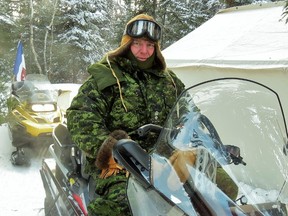 Lt.-Col. Matthew Richardson, commanding officer of the 3rd Canadian Ranger Patrol Group, is seen here ready to head out on a snow machine in this undated photo.
(Photo: Sgt. Peter Moon)