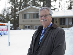 Realtor John DeBlock sold this house at 20 Blackburn Cres. in Kilworth. Home sales were down in January, compared to record sales in January 2017, a slump DeBlock blames on too few listings. ?You have to get the product,? he said. (DEREK RUTTAN/THE LONDON FREE PRESS)