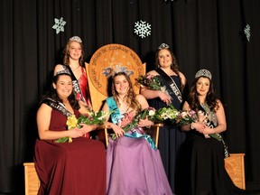 This year's Carnival Royalty court consists of Miss Photogenic Ashley Czerwinski  (standing), and Miss Creativity Gabrielle Blouin. Miss Congeniality went to Jenna Dumoulin, Miss Chimo 2018 is Riley Olkkonen and Veronik Pouliot is the First Lady in Waiting.