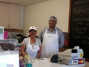 Splendid Café owner Kanthan Vinas and barista Michelle greet customers with a smile. (PHOTO COURTESY OF ANGELA SMITH)