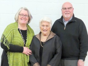 Forty Huron-Bruce residents were recognized by Huron-Bruce MPP Lisa Thompson Jan. 25 at the annual Remarkable Citizens Awards in Teeswater. Among those local residents honoured were, from left, Kimberley Payne, Ada Dinney and Pat O’Rourke.