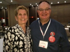 Submitted photo
Ontario premier Kathleen Wynne with riding association president Tim Rigby.