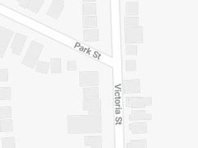 Kingston Police are searching for the suspect of a hit and run that took place Thursday afternoon at about 3 p.m. at the intersection of Victoria and Park streets. Google Maps