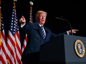 President Donald Trump speaks during the National Prayer Breakfast, Thursday, Feb. 8, 2018, in Washington. (AP Photo/Evan Vucci)