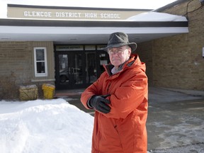 Doug Reycraft at Glencoe District High School in Glencoe. (DEREK RUTTAN, The London Free Press)