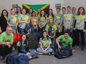 The 2018 Holy Cross Catholic Secondary School Jamaican mission team, missing one teacher and three students, are packing up their donations and double-checking their final lists for their week-long international trip of a life-time, in Kingston, Ont. on Thursday February 8, 2018. Julia McKay/The Whig-Standard/Postmedia Network