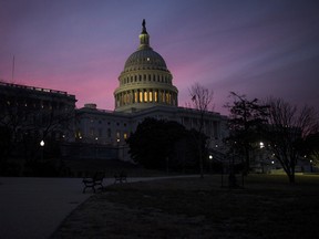 The U.S. Capitol Building is pictured on February 9, 2018 in Washington, DC. (Photo by Zach Gibson/Getty Images)