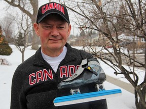 Rick Hunt, co-ordinator of the Anatomy Learning Centre and Teaching Laboratories at Queen’s University, will be refereeing long-track speedskating at the 2018 Pyeongchang Winter Olympics. He is seen at his home in Kingston. (Steph Crosier/The Whig-Standard/Postmedia Network)
