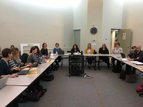 The Oxford Situation Table meets every Tuesday. From left Janine Treleavan, Stacey Smith, Jilliane Blair, Stacey Wadden, Lisa Gillespie, Jodie Flisak, Giselle Lutfallah, Tonya Pearson, Laura Kovacic-Lau, Kathleen Roppel, Tammy MacDonald and David Grand. (Submitted photo)