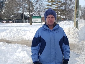 Jennifer Riddell said students have been forced to walk on the road on many occasions to get to Forest Park elementary school because the sidewalks haven’t been plowed. City engineer Justin Lawrence said school zones are priority. (Laura Broadley/Times-Journal)