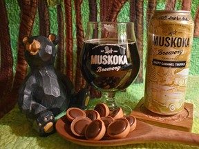 Salty Caramel Truffle is Muskoka?s ice cream that might be confused with beer. It?s a flavour collaboration with fellow cottage country company Kawartha Dairy. (BARBARA TAYLOR /The London Free Press)