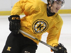 Ian MacAlpine/The Whig-Standard
Kingston Frontenacs defenceman Jakob Brahaney, a native of Hastings, has “earned” the extra time he seeing on the power play.