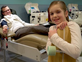Andie Morrison, 10, has a rare bone marrow condition that will require regular blood transfusions for the rest of her life, but that hasn’t stopped her from enjoying her favourite activities or speaking up about the importance of blood donations. (CHRIS MONTANINI\LONDONER)