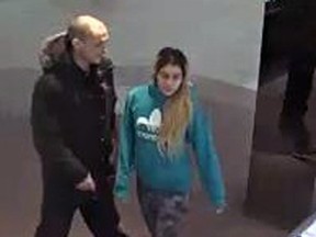 Man and woman wanted for a $16,000 jewelry theft that took place on Feb. 7, 2018. Supplied photo