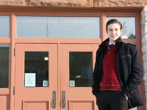 Stratford student Gabriel Edwards says he's been interested in politics since he was in Grade 4. Now he's making a push for the city to create a youth council, so Stratford youth have a say in the future of the city. (JONATHAN JUHA, Beacon Herald)