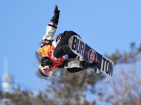 Mark McMorris of Canada competes in the men's snowboard slopestyle final at the Phoenix Snow Park at the 2018 Winter Olympic Games in Pyeongchang, South Korea, Sunday, Feb. 11, 2018. (THE CANADIAN PRESS/Jonathan Hayward)