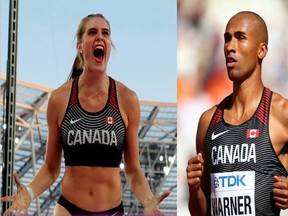 Alysha Newman and Damian Warner (File photos)