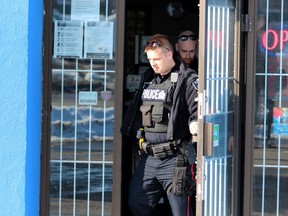 London police responded to a robbery at Dundas Pharmacy, located at 1560 Dundas St. on Wednesday afternoon. DALE CARRUTHERS / THE LONDON FREE PRESS.