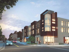 A rendering of what the building on 230 Talbot St. is set to look like once it’s complete. Council will vote Tuesday whether to accept the tender for the remediation process after an environmental assessment showed contaminants on the site. (Contributed photo)