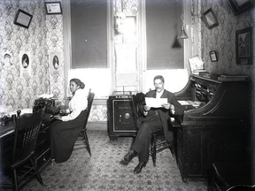 R.A. Murphy’s agency was, incredibly, one of 57 insurance agencies to be found in Chatham at the turn of the 20th century. Here is Murphy with his secretary. John Rhodes photo