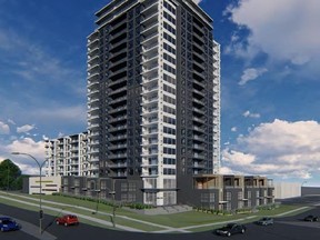 Artist?s rendering of proposed condo tower at 230 North Centre Rd.