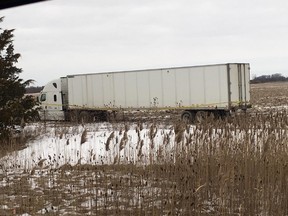 A 32-year-old man is facing charges after a transport truck entered the north ditch near Kent Bridge Road in Chatham-Kent Friday evening, police say.