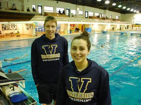 Riley Konrad, an individual medley specialist, and Matt Schouten, a sprinter, are among eight Laurentian varsity swimmers competing this weekend at the Canadian USports swimming championships in Toronto. Laura Young/For The Sudbury Star