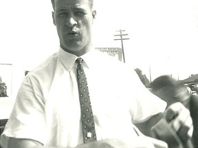 Phil Smyth's dad Bert took this photo of Gordie Howe when the hockey legend visited Sudbury in the 1960s. Phil remembers meeting Howe when he was just five. Photo supplied