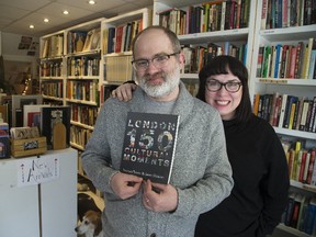 Jason Dickson and Vanessa Brown won the Lieutenant Governor?s Ontario Heritage Award for their book, London: 150 Cultural Moments. (DEREK RUTTAN/The London Free Press)