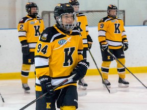 Melanie Young had a goal and an assist as the Kingston Jr. Ice Wolves topped the Cambridge Rivulettes 4-1 in the first game of their Provincial Women's Hockey League first-round playoff series on Friday night at the Invista Centre.