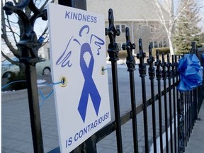 Intelligencer file photo
Blue ribbons are already located throughout the Quinte region as the annual Violence Awareness & Random Acts of Kindness Week nears. This year marks the 22 year for the annual celebration of kindness and random good deeds.