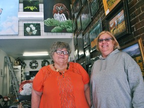 Chris Ford and Sue Rumball are shown inside their new art gallery, the Art and Heirloom Shoppe, in downtown Chatham on Feb. 26. Tom Morrison/Chatham This Week