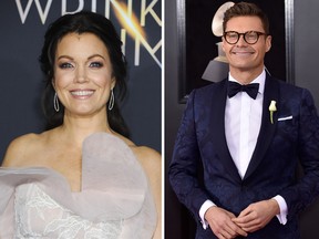 Bellamy Young and Ryan Seacrest. (WENN.COM and AP file photo)