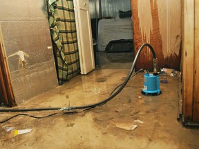 A view of the damage in Marc Green's Siskind Court basement caused by the flooding of the Thames River in Chatham is shown Feb. 28. Green said it took three days of pumping to get the water down to this level.Tom Morrison/Chatham This Week