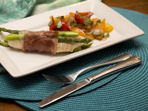 Prosciutto Wrapped Fish with Asparagus. (DEREK RUTTAN, The London Free Press)