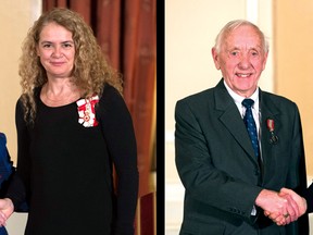 Her Excellency the Right Honourable Julie Payette, Governor General of Canada, presented the Sovereign's Medal for Volunteers to Tillsonburg's Adele and John Armstrong during a ceremony on Tuesday, Feb. 20 at the Fairmont Royal York's Concert Hall in Toronto. (Contributed Photo/Vincent Carbonneau)