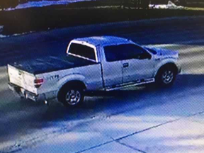 London police say they're looking for this pickup truck after a hit and run on Oxford Street.