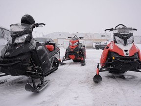 Snowmobilers undertook a 350-kilometre ride between Whitecourt, Fox Creek and Swan Hills during the Golden Triangle Adventure from March 3 to 4 (Peter Shokeir | Whitecourt Star).